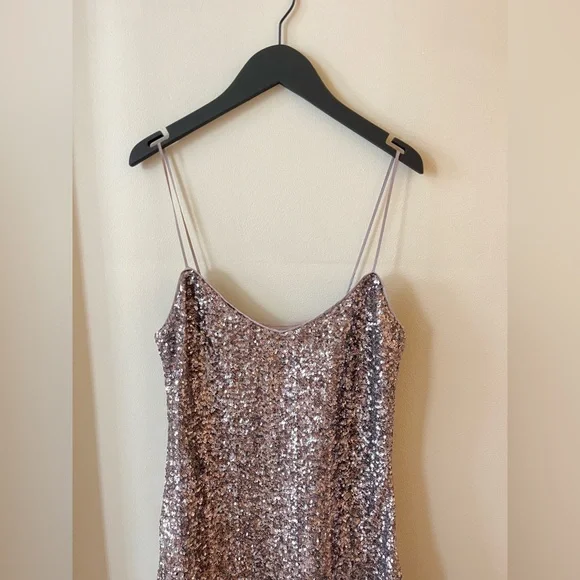 NWT J Crew Collection Silver Sequin Slip Dress - Picture 4 of 8